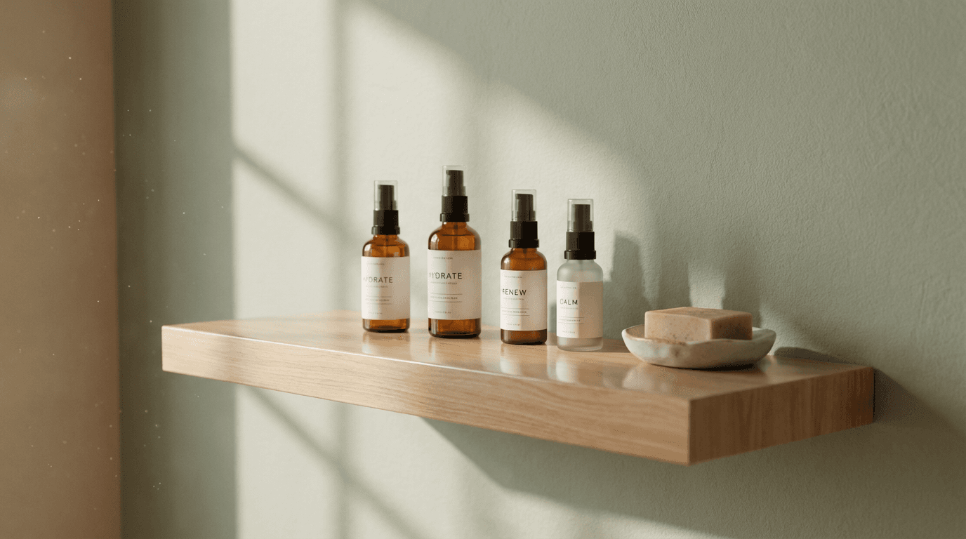 Complete CincereSkin product collection on display